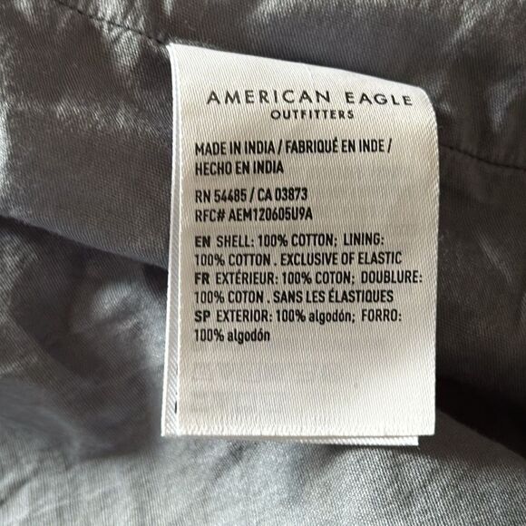 American Eagle Floral Button-Front Puff Sleeve‎ Tie-Back Mini Dress XS - Picture 12 of 13